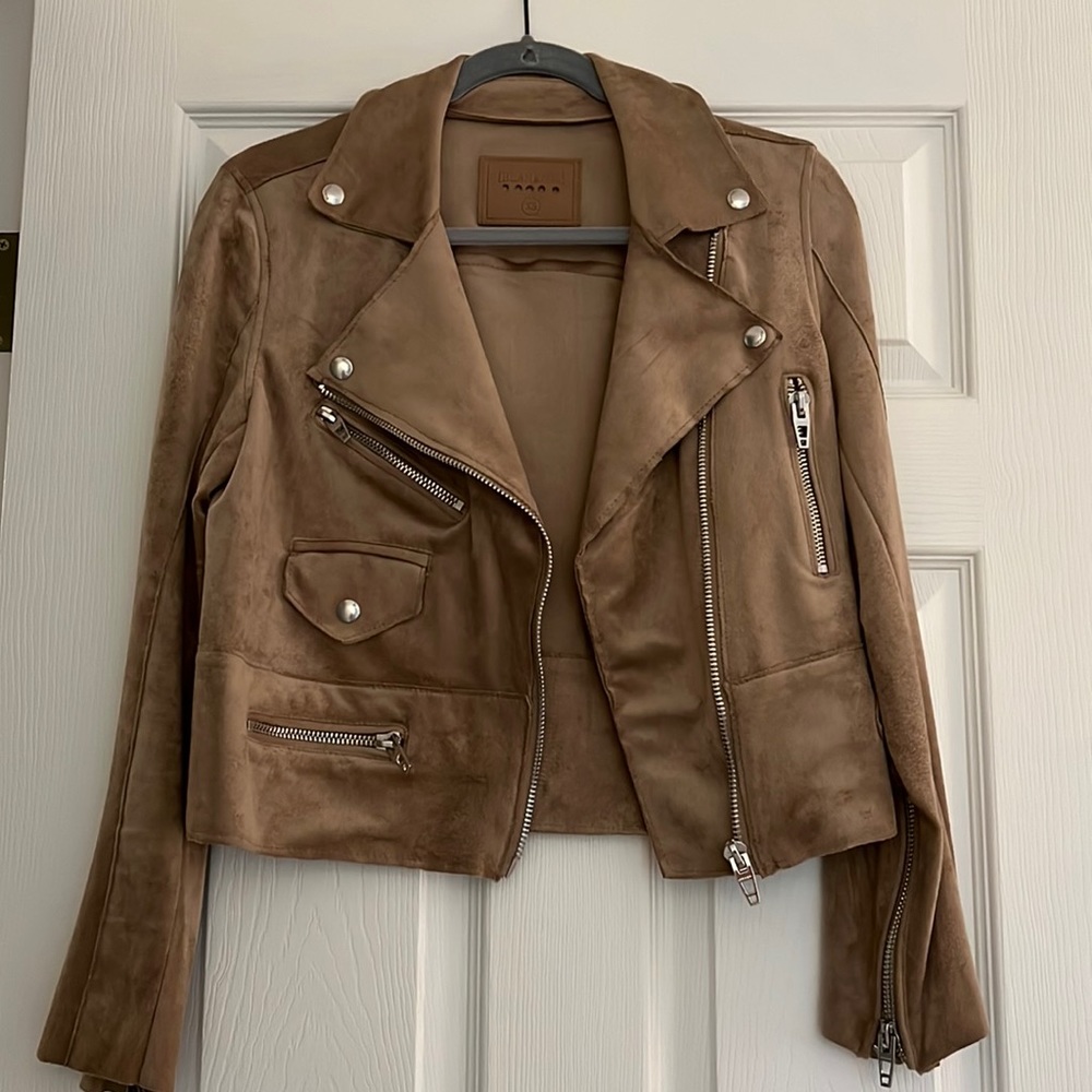 Tan Blank NYC moto jacket